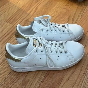 Adidas Stan Smith White & Gold Sneakers